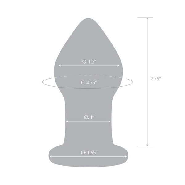 Скляний Корок Анальний Amethyst Rain S Butt Plug Glas