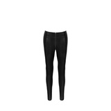 Legginsy F274 Snake wetlook leggings with zipper XL Noir Handmade