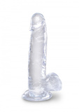 7 Inch Cock With Balls Transparant King Cock