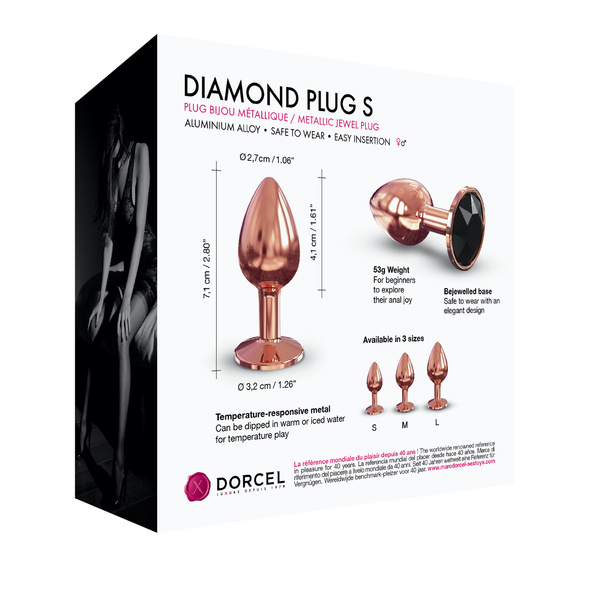 Korek analny Diamond Plug Rose Gold S Dorcel