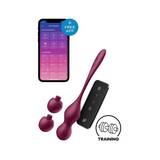 Satisfyer wibrujące kulki Love Birds Vary Connect App wine red