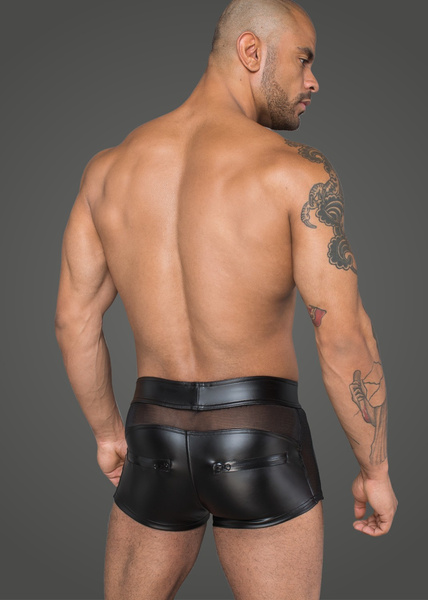 H058 Shorts powerwetlook 3D net S Noir Handmade