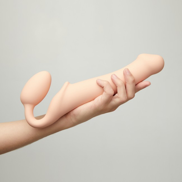 Podwójne Dildo Silicone Bendable Strap-On L Vanilla Strap-on-me