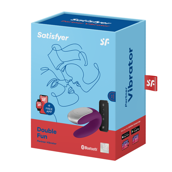 Wibrator dla par Satisfyer Double Fun Violet