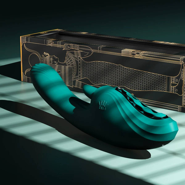 Вібратор-кролик Ares Turquoise Green Zalo