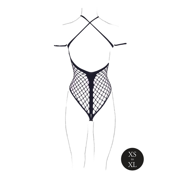 Боді Leda Xiii з перехрещеним вирізом чорне Os Le Désir