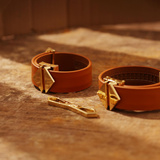 LOCKINK Ankle and Wrist Cuffs Set Brown