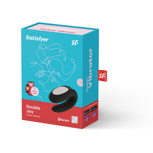 Wibrator dla par Satisfyer Double Joy Black with App