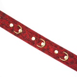 Kinbaku Ukiyoe Red Rosy Leather Collar And Leash Liebe Seele