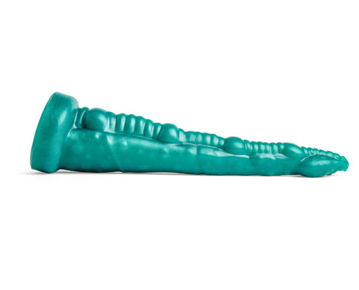 Fantazyjne Dildo Sigmaloid Med Metallic Green Vac M/L Mr Hankeys