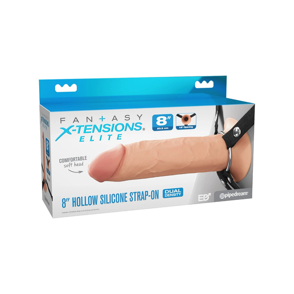 Elite 8" Silicone Hollow Strap-on Fantasy XTensions 