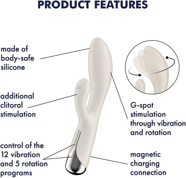 Rabbit vibrator Spinning Rabbit 1 Beige Satisfyer