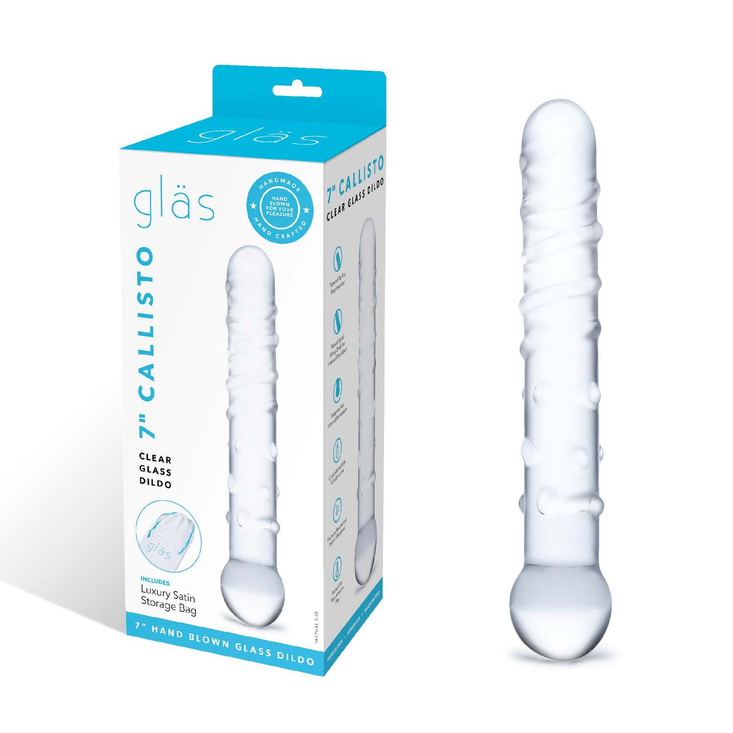 Proste szklane dildo Glas Callisto Clear Glass Dildo