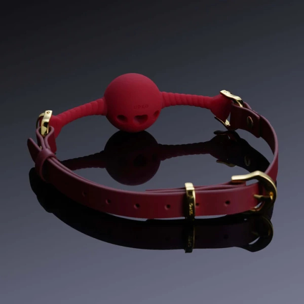 Upko red Middle Heart-shaped Breathable Mouth Gag