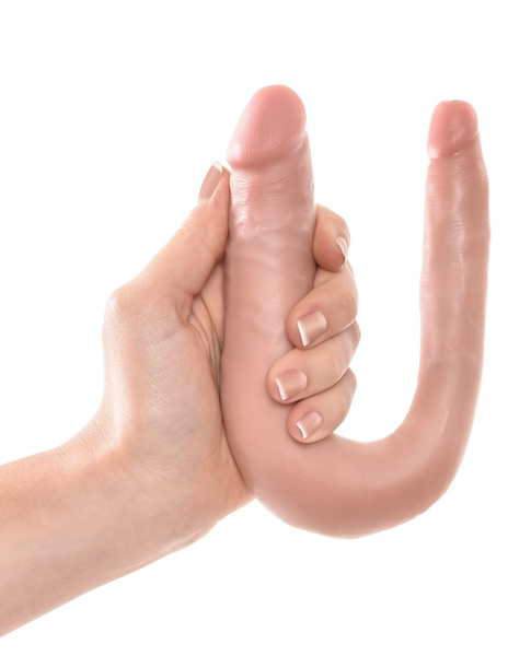 Подвійні дилда тілесного кольору 34 см U-Shaped Small Double Trouble King Cock