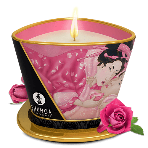 Świeca Do Masażu O Zapachu Różanych Aphrodisia Massage Candle 170 Ml Shunga