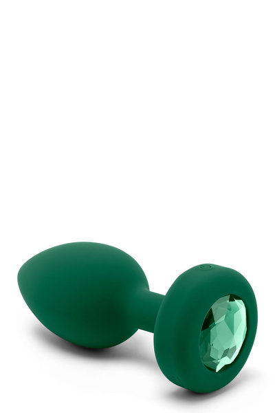 Анальний пробка Vibrating Jewel Plug M/L Emerald Green b-Vibe