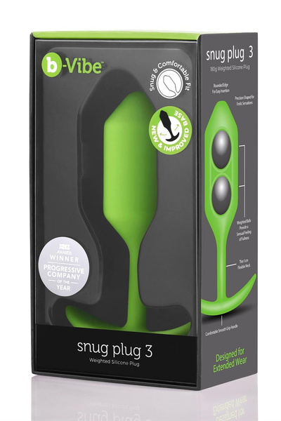 Анальний пробка Snug Plug 3 Lime b-Vibe