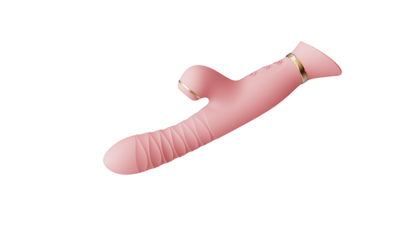 Вібратор Багатофункціональний Rose Thruster Strawberry Pink Zalo