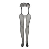 Fishnet And Lace Garterbelt Stockings Black Os Le Désir