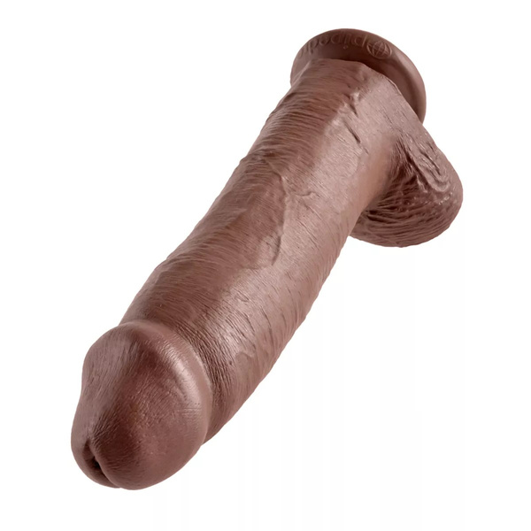Dildo 31 cm Cock 12 inch w/balls brown King Cock