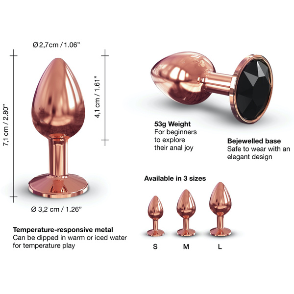 Korek analny Diamond Plug Rose Gold S Dorcel