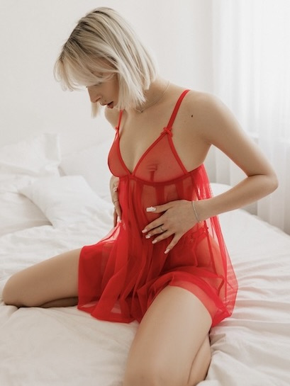 Koszulka Vegas Babydoll Czerwona S Triffli