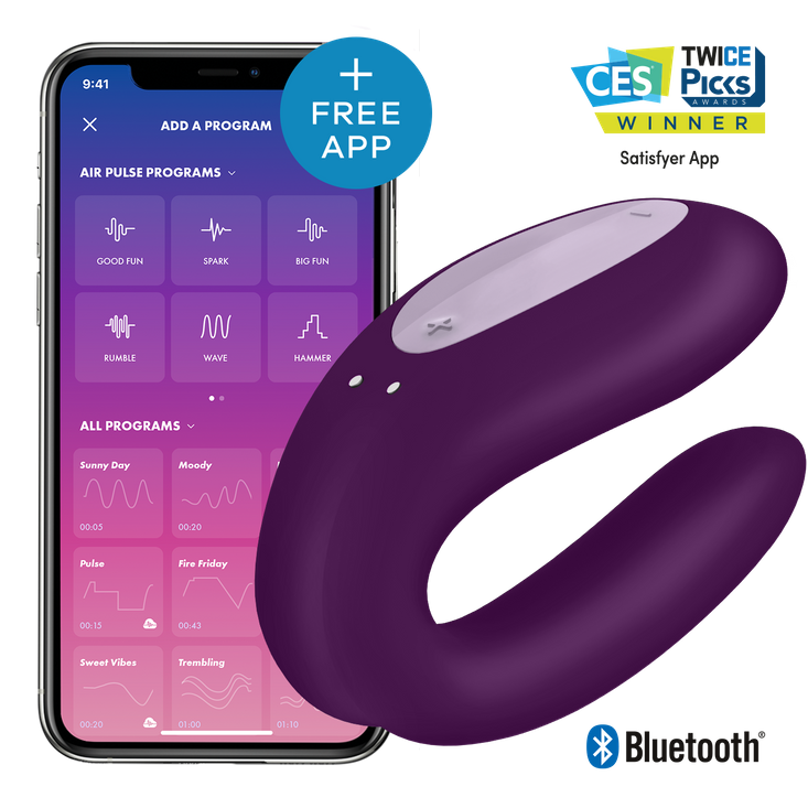 Satisfyer Double Joy Violet incl. Bluetooth and App