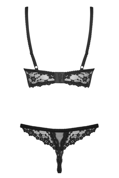 Letica 2-piece open black set L/XL Obsessive
