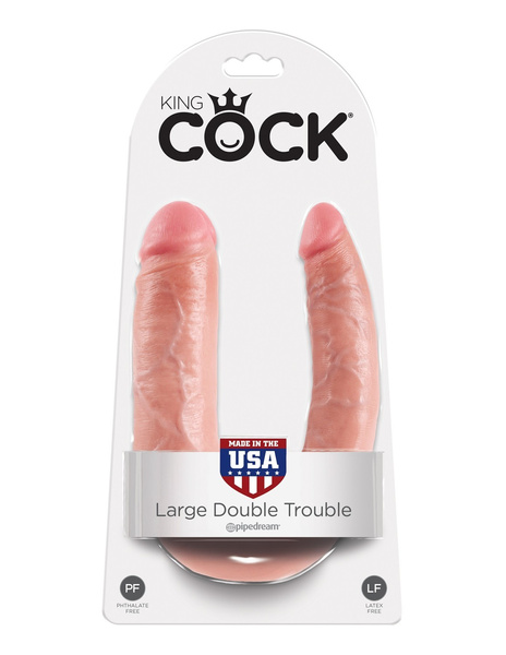 Podwójne Dilda Cieliste 44Cm U-Shaped Large Double Trouble King Cock