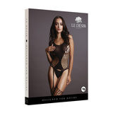 Le Désir Fence Suspender Bodystocking Black OS