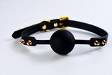 Silikonowy Knebel Ze Skórzanym Zapięciem Upko Silicone Solid Medium Ball Gag UPKO