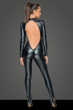 Jumpsuit F230 Overall with deep back neckline XL Noir Handmade