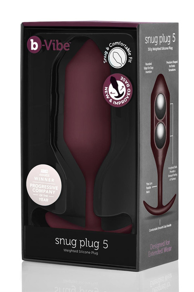 Анальний пробка Snug Plug 5 Dark Red b-Vibe
