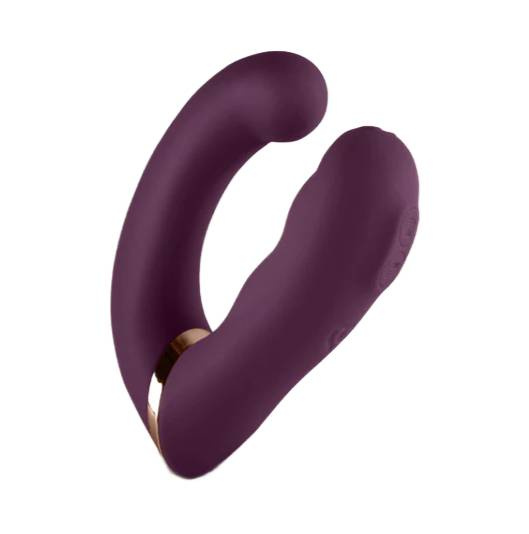 Wibrator do punktu G ze stymulatorem Rocks-Off Variety Burgundy