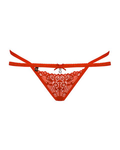 Obsessive 838-THO-3 stringi czerwone L/XL