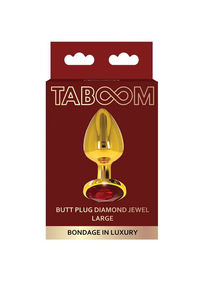 Duży metalowy korek analny z kryształkiem Taboom Butt Plug With Diamond Jewel L