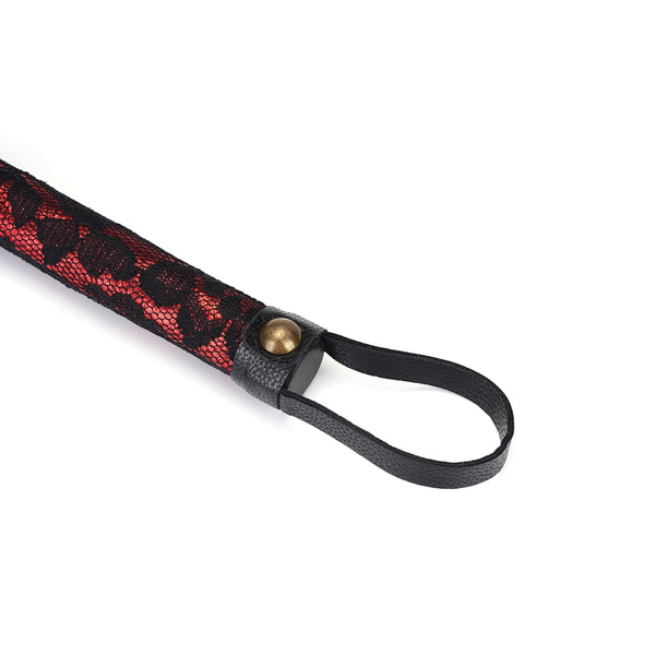 Liebe Seele pejcz Victorian Garden Lace and PU Flogger Whip