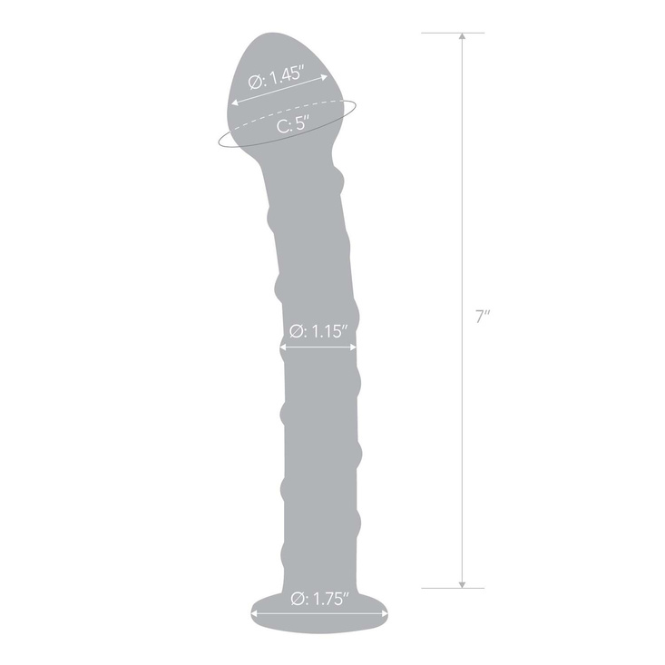 Żebrowane szklane dildo Glas Mr. Swirly Glass Dildo