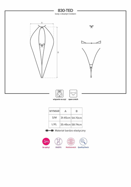 Obsessive 830-TED-1 body L/XL