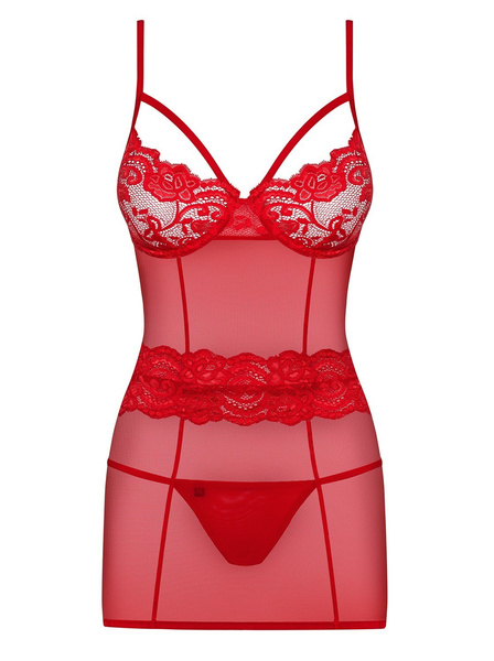 829-Che-3 Koszulka Czerwona S/M Obsessive