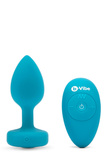 B-VIBE VIBRATING JEWEL PLUG S/M TEAL