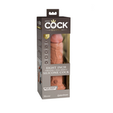 Wibrujące dildo Pipedream King Cock Elite Silicone Dual Density Cock 8 