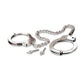 Kajdanki Fetish Fantasy Series Metal Leg Cuffs Silver Pipedream