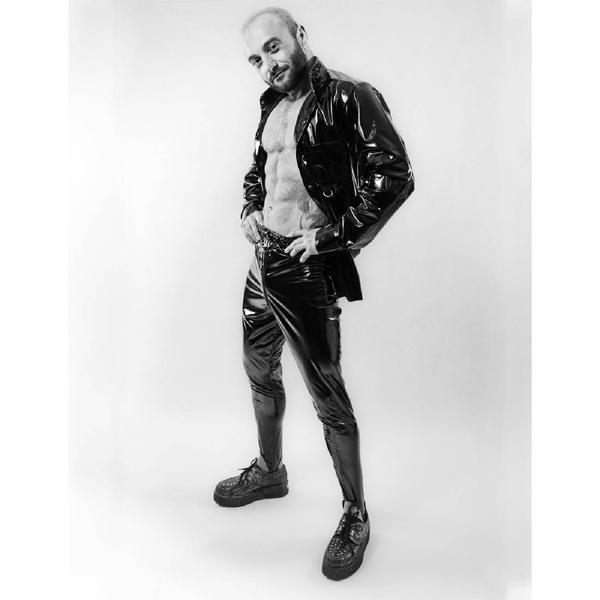 Legginsy z zamkiem z lacku czarne L HellRider