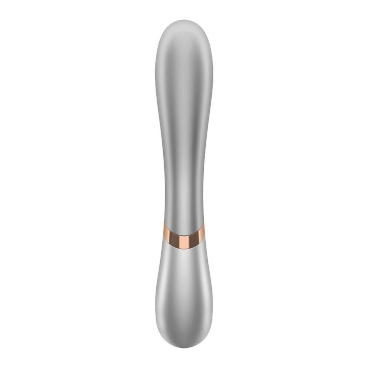 Rozgrzewający się wibrator króliczek ze sterowaniem apką Satisfyer Hot Lover Silver/Champagne