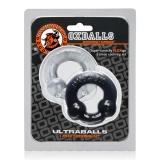 Zestaw pierścieni Ultraballs Cockring 2pcs Black + Clear Oxballs