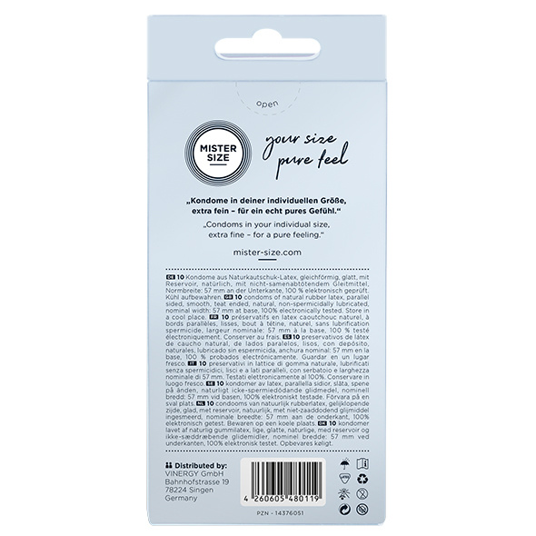 Презервативи 57 мм 10 штук Mister.Size