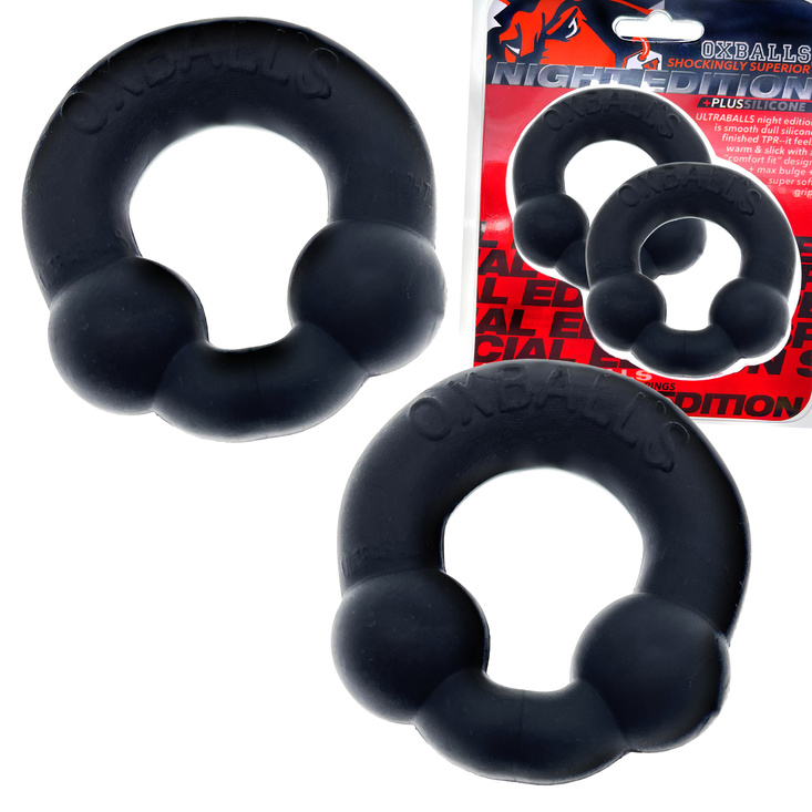 Oxballs - Ultraballs Cockring Special Edition Night 2 pcs Black