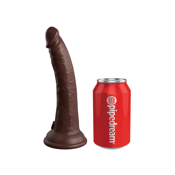 Dildo 18cm King Cock Elite Dual Density Silicone Cock Brown